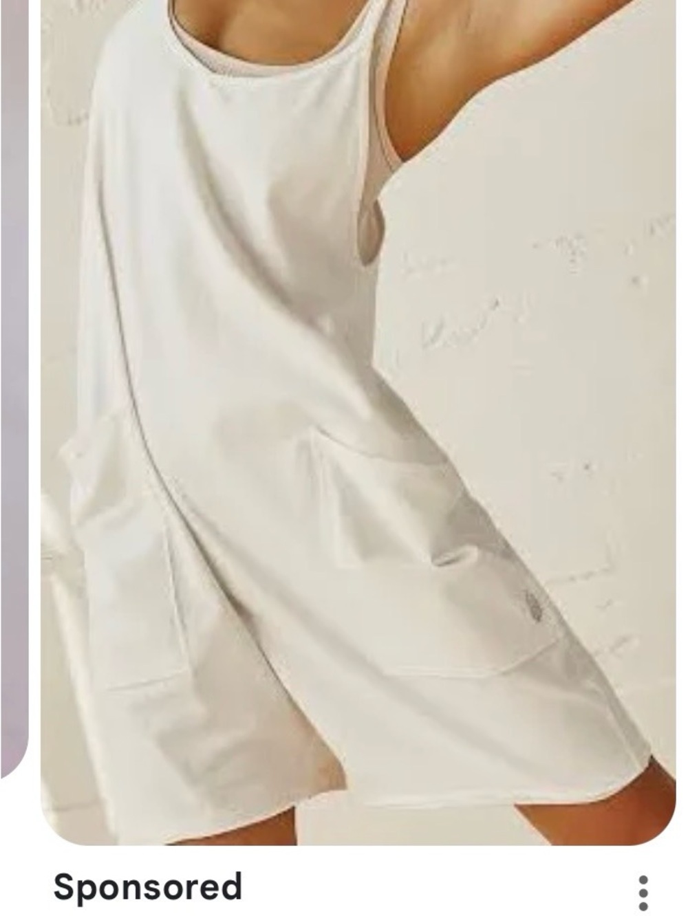 FP Movement by Free People Cream Sleeveless Romper